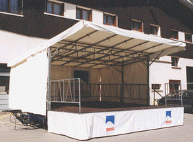 Podium roulant BORDEAUX - gamme LUXE - 1 PENTE